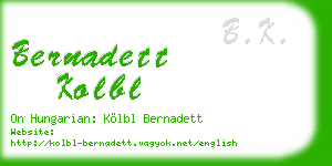 bernadett kolbl business card